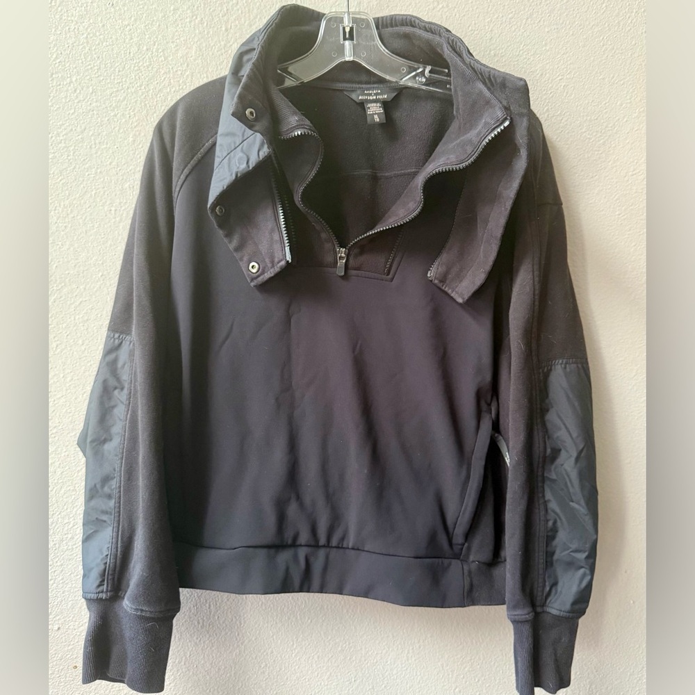 Athleta x Allyson Felix Legend Hybrid Sweatshirt Black Women’s Size XL - Picture 3 of 13